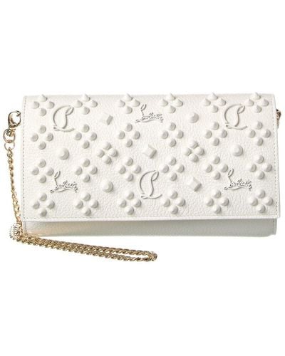 Christian Louboutin Paloma Leather Wallet On Chain - Natural