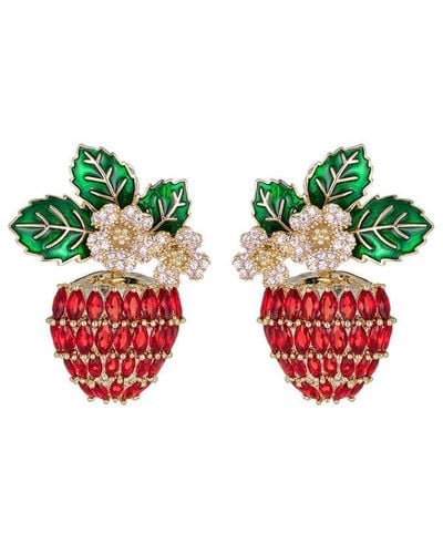 Eye Candy LA The Luxe Collection Cz Lina Earrings - Green