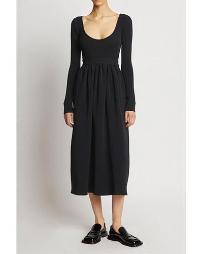 Proenza Schouler Rib Knit Maxi Dress - Black
