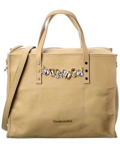Persaman New York Shelly Leather Tote - Brown