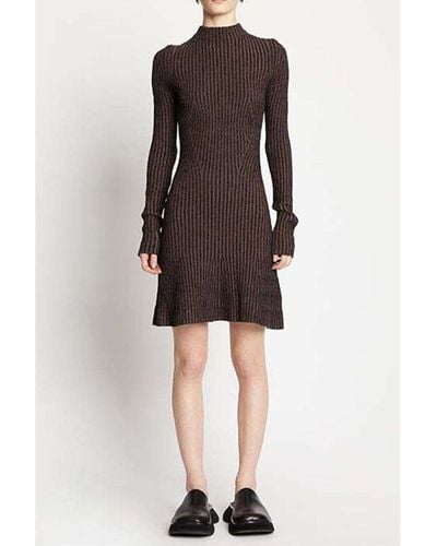 Proenza Schouler Plaited Rib Wool-blend Sweater - Black