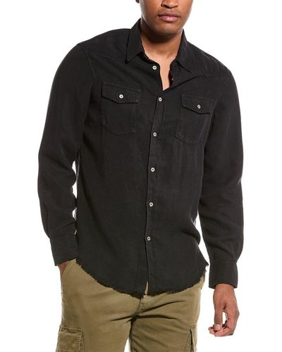 IRO Losbas Linen-blend Shirt - Black