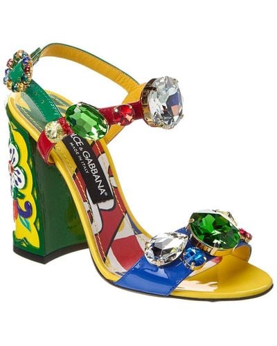 Dolce & Gabbana Keira Patent Sandal - Multicolor