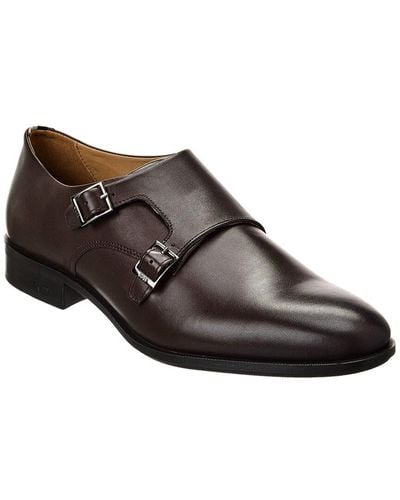 BOSS Colby Leather Loafer - Brown
