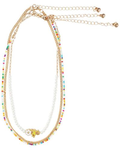 Roberta Roller Rabbit Mya Necklace Stack - White