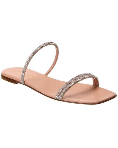 Gianvito Rossi Cannes Suede Sandal - Pink