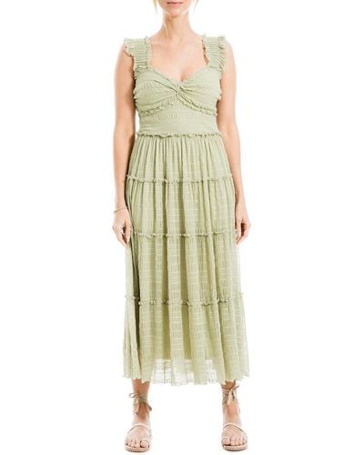 Max Studio Mesh Midi Dress - Green