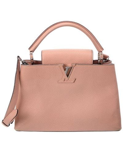 Louis Vuitton Magnolia Leather Capucines Pm (authentic Pre-owned) - Pink