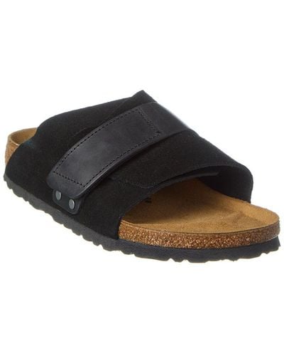 Birkenstock Kyoto Narrow Fit Suede Sandal - Black