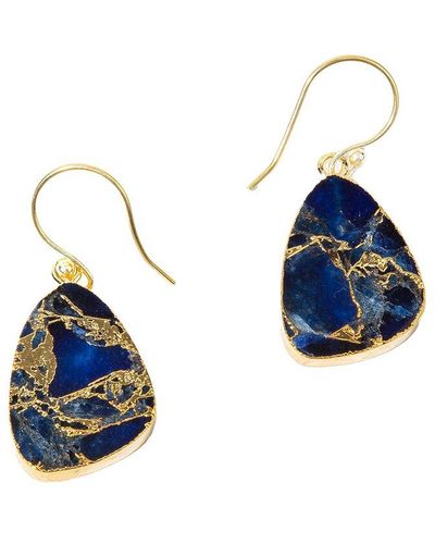 Saachi 18k Plated Mojave Turquoise Earrings - Blue