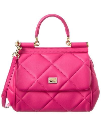 Dolce & Gabbana Sicily Small Leather Satchel - Pink