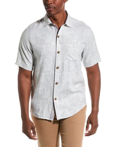 Tommy Bahama Pinnacle Of Palms Silk Shirt - White