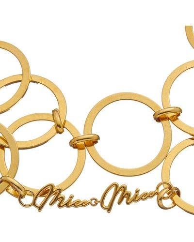 Miu Miu Logo Necklace - Metallic