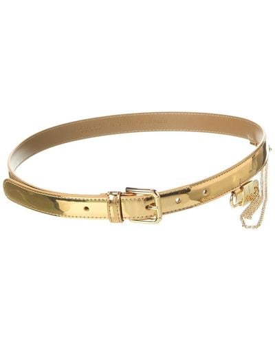 Dolce & Gabbana Chain Leather Belt - Metallic