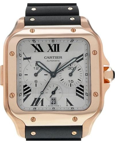 Cartier Santos Watch, Circa 2020 (Authentic Pre-Owned) - Grey