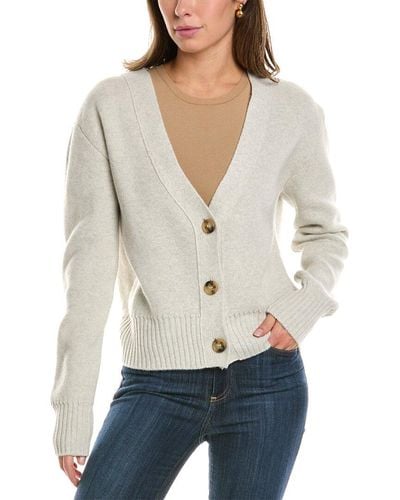 Oscar de la Renta Wool Cardigan - White