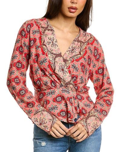 Free People Falling For You Top - Red