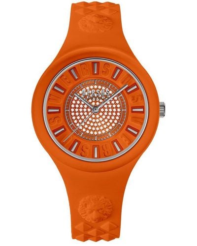 Versus Versus By Versace Fire Island Crystal Watch - Orange