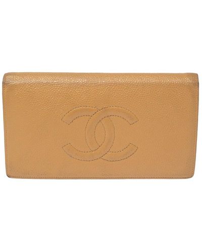Chanel Leather Single Flap Cc Cambon Wallet (Authentic Pre-Owned) - Brown