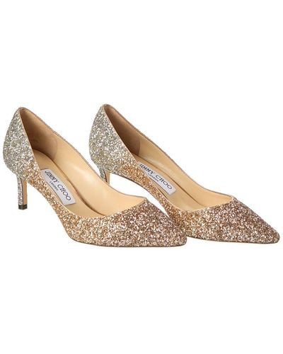 Jimmy Choo Romy 60 Glitter Pump (authentic Pre-owned) - White