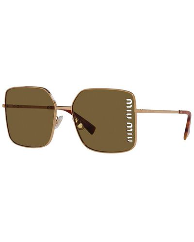 Miu Miu Mu51ys 60mm Sunglasses - Brown