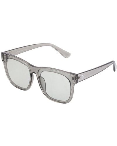 Sixty One Unisex Delos 66mm Polarized Sunglasses - White