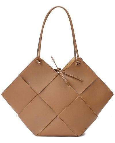 Tiffany & Fred Woven Leather Top-handle Tote bag – Tiffany & Fred Paris
