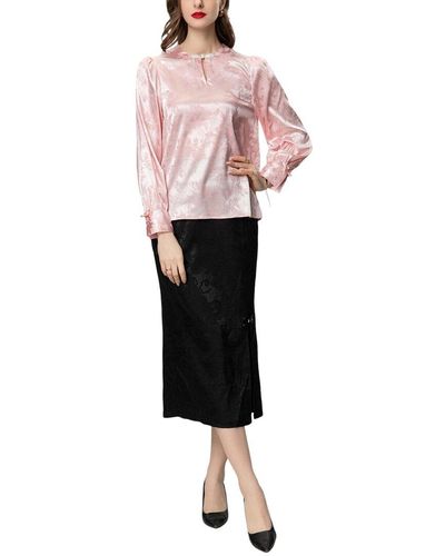 BURRYCO 2Pc Top & Skirt Set - Pink