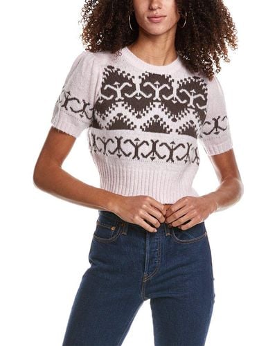 JoosTricot 40's Crop Wool & Cashmere-blend Sweater - White