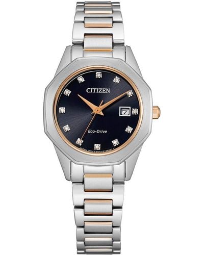Citizen Corso Diamond Eco-drive Diamond Watch - Metallic