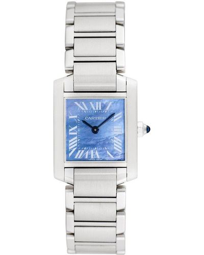 Cartier Tank Francaise Watch, Circa 2000S (Authentic Pre-Owned) - Blue