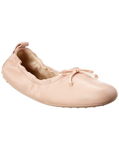 Tod's Gommino Leather Ballerina Flat - Pink