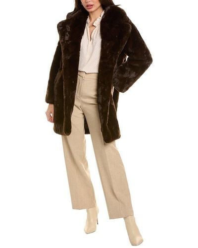 Shop Apparis Bree Belted Faux Fur Wrap Coat
