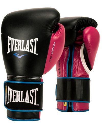 Everlast Powerlock Pro Hook & Loop Training Gloves - Black