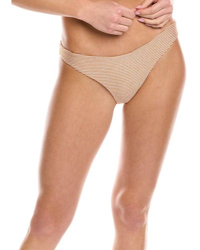 PQ Swim Basic Ruched Teeny Bikini Bottom - Natural