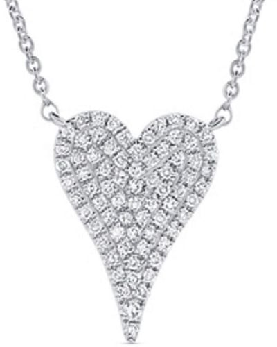 Sabrina Designs 14k 0.17 Ct. Tw. Diamond Heart Necklace - White