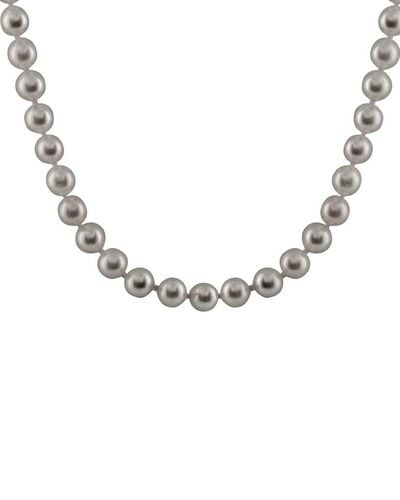 Masako Pearls 14k 8-8.5mm Akoya Pearl Necklace - Metallic