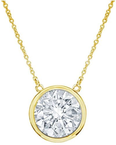 Diana M. Jewels Fine Jewelry 14k 1.00 Ct. Tw. Diamond Solitaire Pendant Necklace - Blue