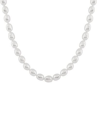Splendid 14k 5-6mm Pearl Necklace - Metallic