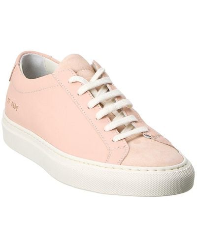 Common Projects Original Achilles Leather & Suede Sneaker - Pink