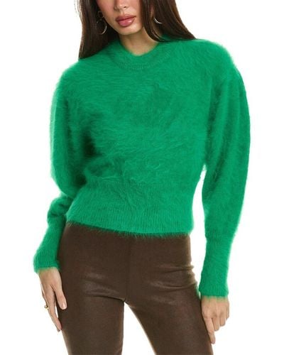 Ulla Johnson Emira Fuzzy Angora-blend Sweater - Green