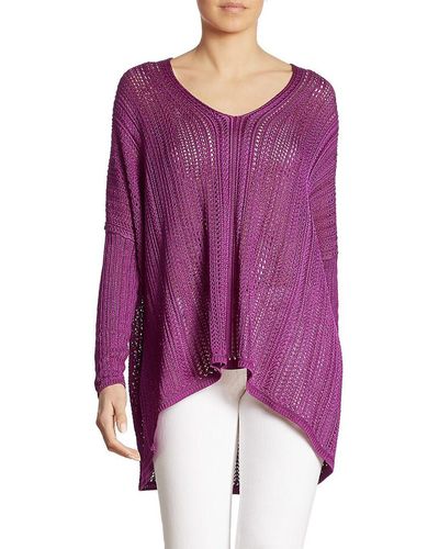 Ralph Lauren Silk Poncho Top - Purple