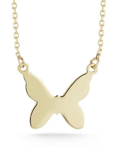 Ember Fine Jewelry 14k Small Butterfly Necklace - Metallic