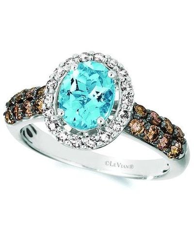 Le Vian 14k Vanilla Gold® 1.88 Ct. Tw. Diamond & Blue Topaz Ring