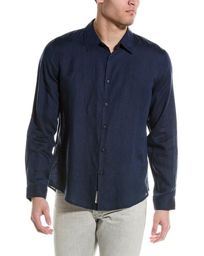 Onia Air Linen-blend Shirt - Blue