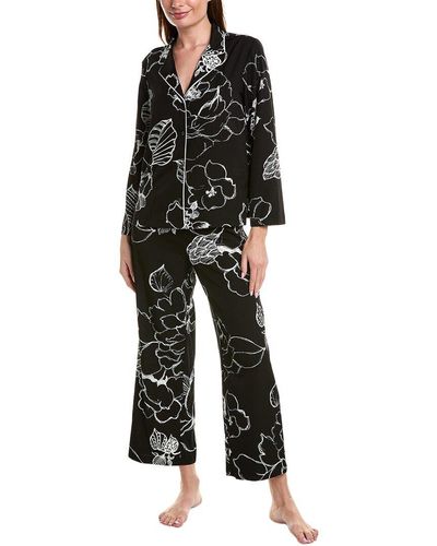 Natori 2pc Juliette Pyjama Pant Set - Black