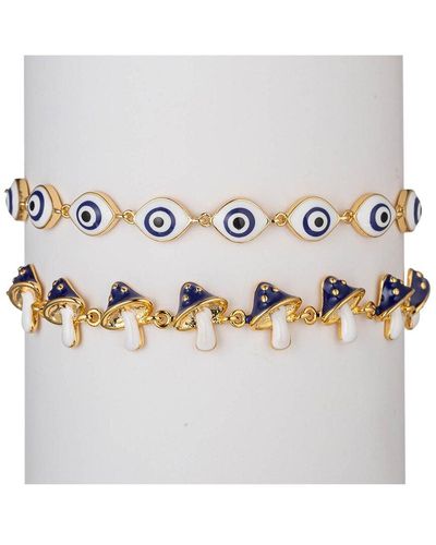 Eye Candy LA The Luxe Collection Eye See Mushrooms Bracelet Set - Gray