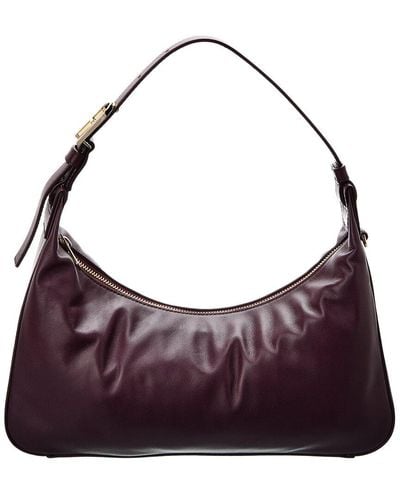 Furla Flow Medium Leather Shoulder Bag - Purple