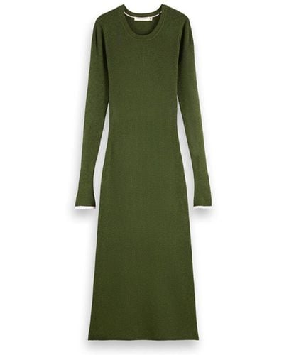 Scotch & Soda Skinny Rib Wool-blend Dress - Green