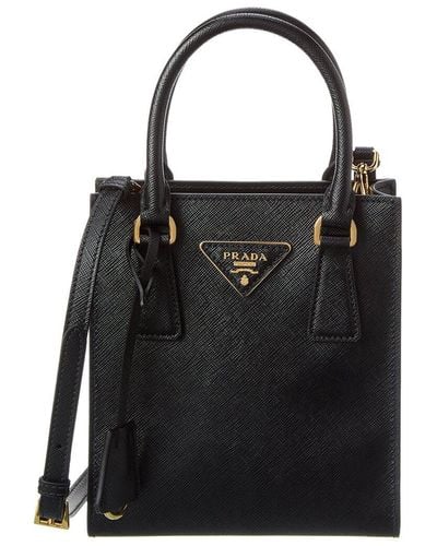 Prada Saffiano Leather Mini Bag - Black